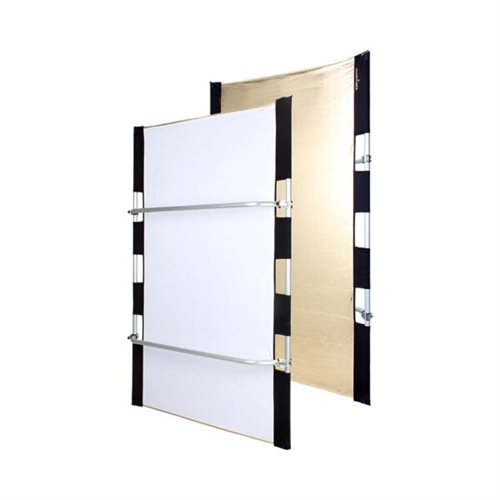 Fomex Peri Bounce Silver-Gold Stripe / Silver-White Stripe 1.1x1.7M (43"x67"), Kit
